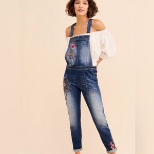 Driftwood Olivia Embroidered Overalls XS